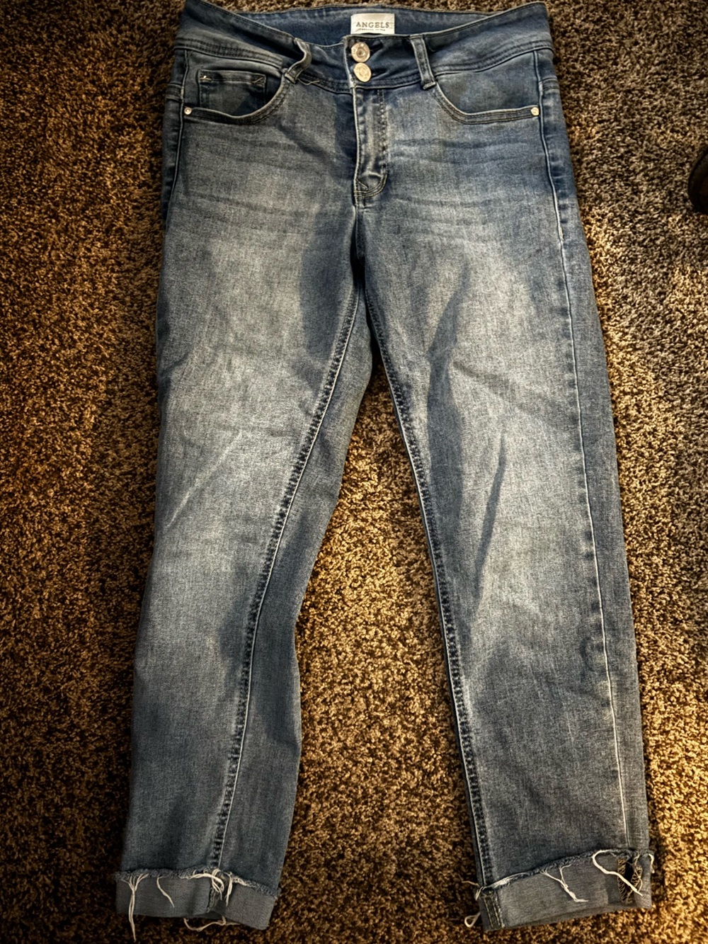 Women's size 6 Angels forever young denim jeans cuffed 28" waist